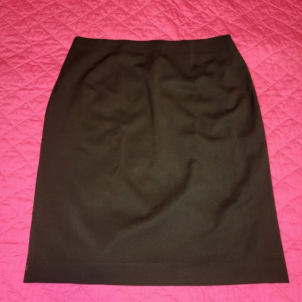 Escada Elements – Black 100% Virgin Wool Pencil Skirt – EUC – Size 42 (US 12)